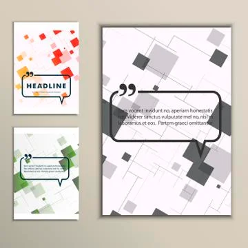 Set vector squares green red and black Stock Illustration