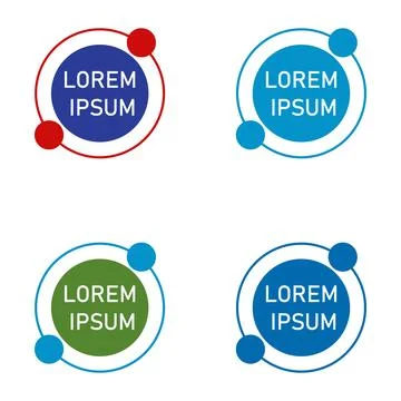 A set of vector sticker labels presents a business design Stock Illustration