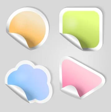 Set of vector stickers. - Illustration Stock Illustration