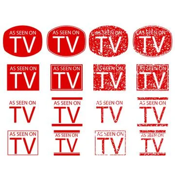 Set Vector symbol of As Seen on TV Stock Illustration