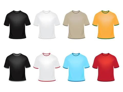 Set of vector t-shirts Stock Illustration