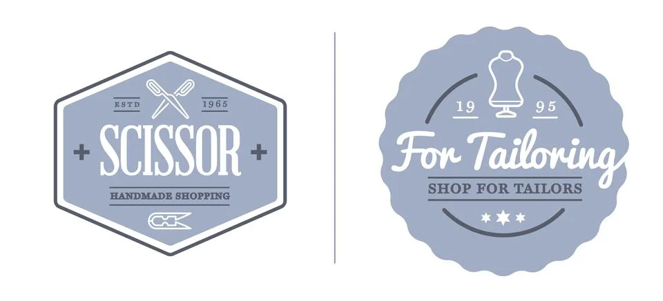 Set of Vector Tailoring Tailor Sew Elements and Sewing Knitting Illustration  Illustrazione stock