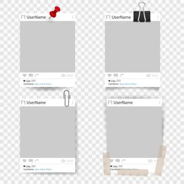 Set of vector template photo frame. Stock-Illustration