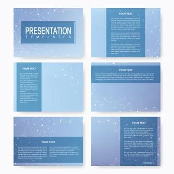 Set of vector templates for presentation slides. Brochure, Leaflet, flyer, cover 스톡 일러스트