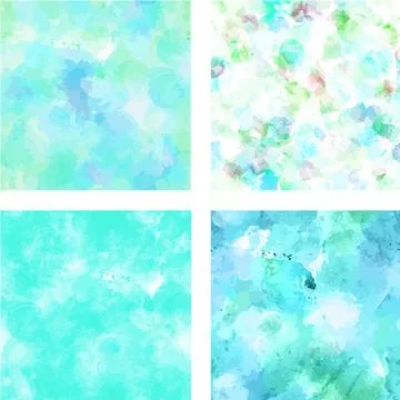 Set of vector textures in vibrant teal toned 스톡 일러스트