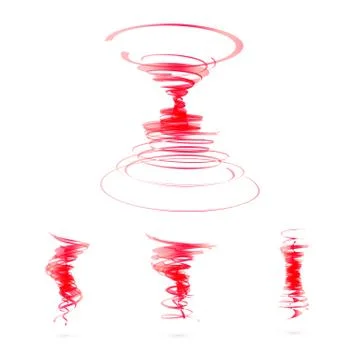 Set of vector  tornado icons Stock Illustration