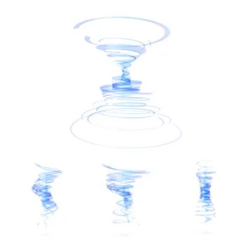 Set of vector  tornado icons Stock Illustration