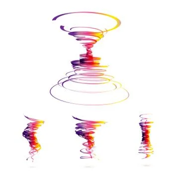 Set of vector  tornado icons Stock Illustration