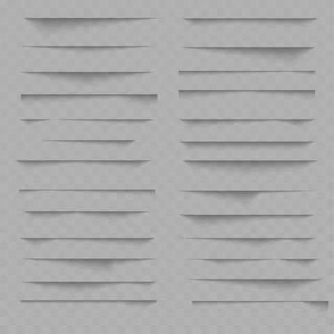 Set of vector transparent overlay shadows. Vector. Stock Illustration