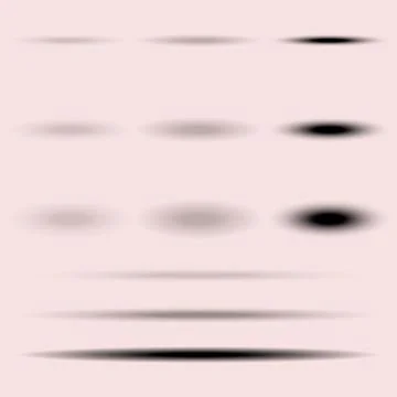 Set of Vector Transparent Shadows Stock Illustration