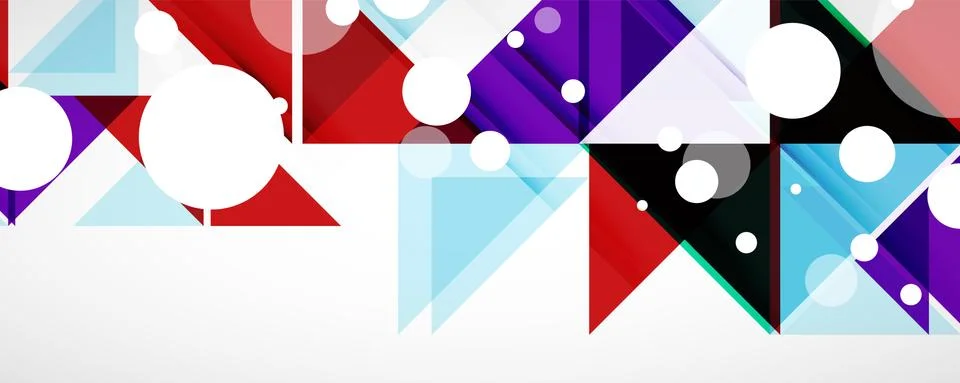 Set of vector triangle geometric backgrounds. Vector illustration for covers Stockillustratie
