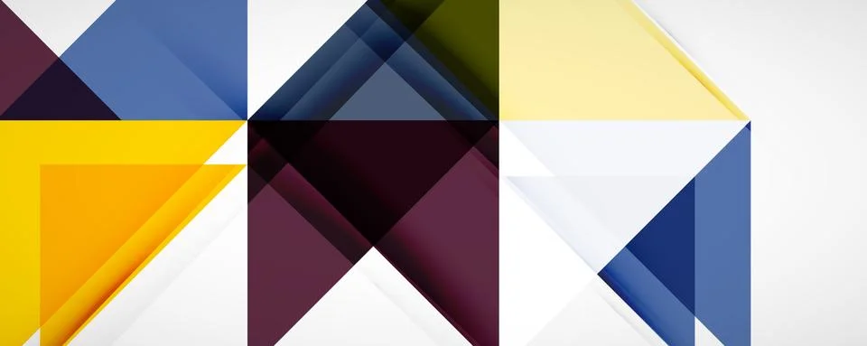 Set of vector triangle geometric backgrounds. Vector illustration for covers 库存插图