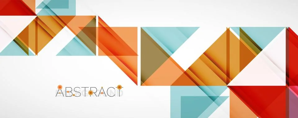 Set of vector triangle geometric backgrounds. Vector illustration for covers Stock Illustration