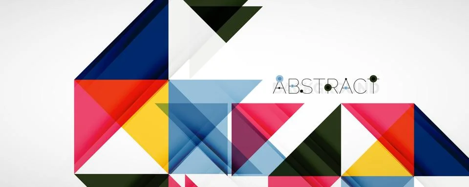 Set of vector triangle geometric backgrounds. Vector illustration for covers Stockillustratie