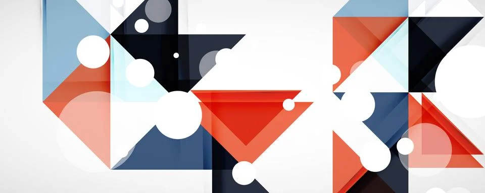 Set of vector triangle geometric backgrounds. Vector illustration for covers Stockillustratie