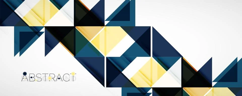 Set of vector triangle geometric backgrounds. Vector illustration for covers Stock Illustration