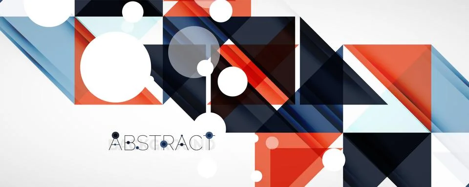 Set of vector triangle geometric backgrounds. Vector illustration for covers Illustrazione stock