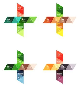 Set of vector triangle geometric infographic イラスト素材