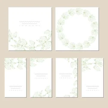 Set of vector universal cards. Stock Illustration