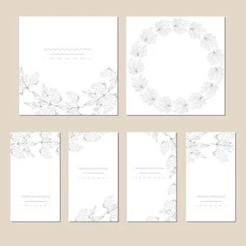 Set of vector universal cards. Stock Illustration