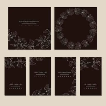 Set of vector universal cards. Stock Illustration