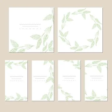 Set of vector universal cards. Stock Illustration