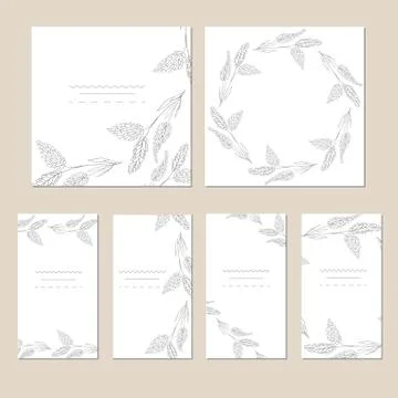 Set of vector universal cards. Stock Illustration