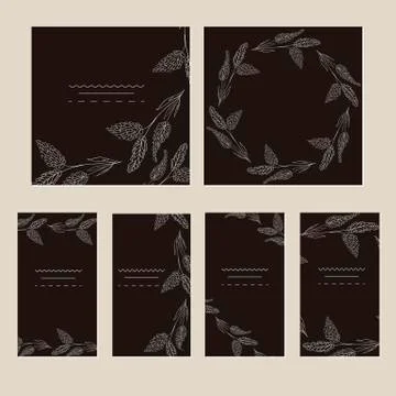 Set of vector universal cards. Stock Illustration