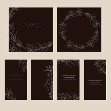 Set of vector universal cards. Stock Illustration