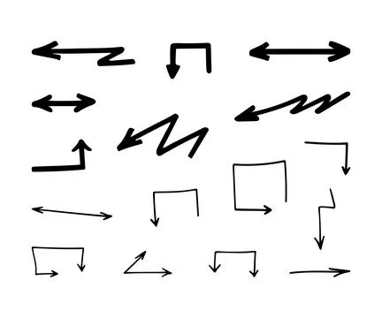Set of vector various arrows. Illustrazione stock