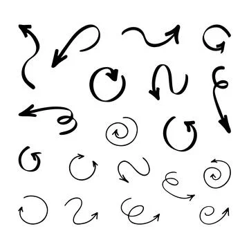 Set of vector various arrows. Stock Illustration