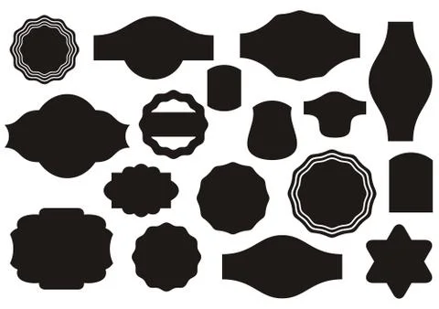 Set of vector vintage labels design elements イラスト素材