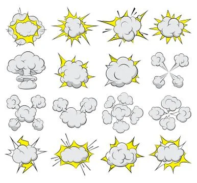 Set vector volumetric comic bubble Illustrazione stock