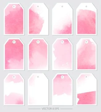 Set of vector watercolor shapes Stock Illustration