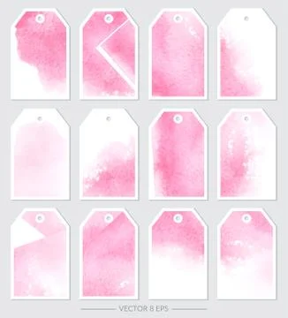 Set of vector watercolor shapes Stock Illustration