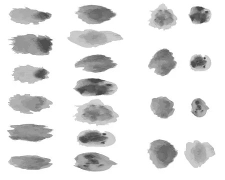 Set of vector watercolor strokes and blots Stock Illustration