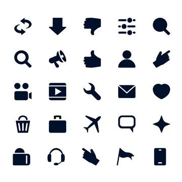 A set of vector web icons of flat design 2 Illustrazione stock