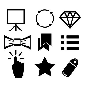 A set of vector web icons. Stock Illustration