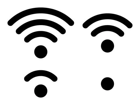 Set of vector Wi-Fi icon for communication, telecommunication. Communication  Stock Illustration