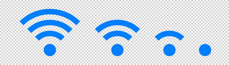 Set of vector Wi-Fi icon for communication, telecommunication. Communication  Stock Illustration