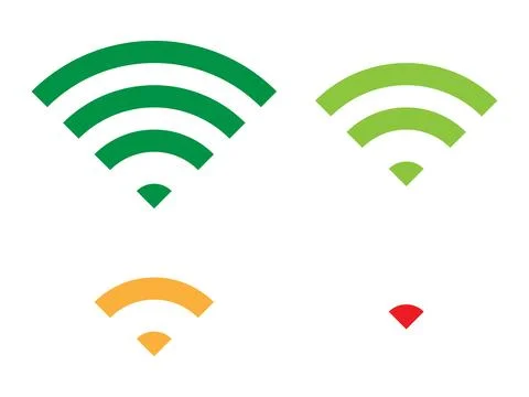 Set of vector Wi-Fi icon for communication, telecommunication. Communicatio.. Stock Illustration