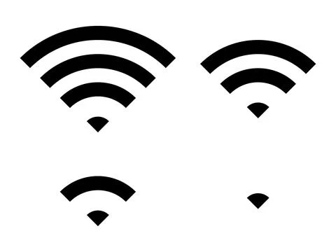 Set of vector Wi-Fi icon for communication, telecommunication. Communication  Stock Illustration