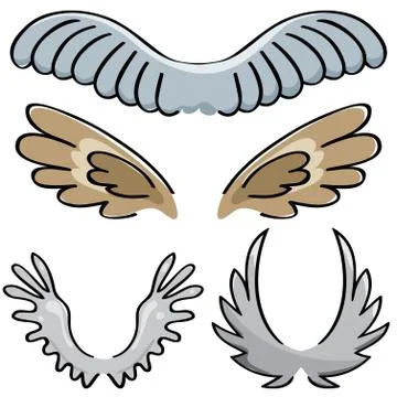 Set of vector wings Stock Illustration