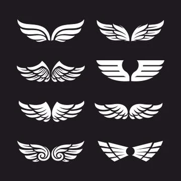 Set of Vector Wings Stock Illustration