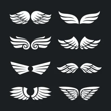 Set of Vector Wings Stock Illustration