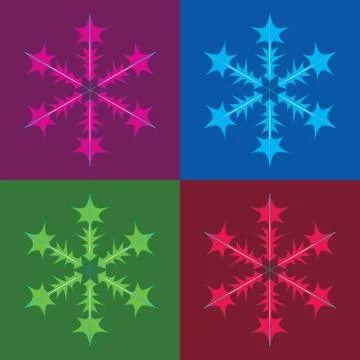 Set of vectors snowflakes Stock Illustration
