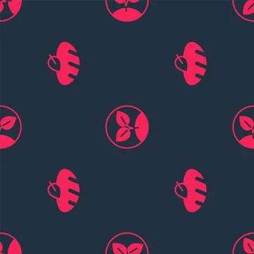 Set Vegan bread loaf and Sprout on seamless pattern. Vector Stock Illustration