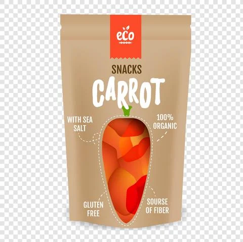 Set Of Vegetable Carrot Snacks Isolated Transparent background Stock Illustration