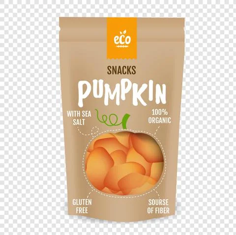 Set Of Vegetable Pumpkin Snacks Isolated Transparent background Stock Illustration