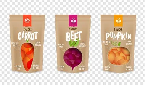 Set Of Vegetable Snacks Isolated Transparent background Stock Illustration